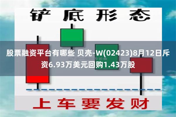 股票融资平台有哪些 贝壳-W(02423)8月12日斥资6.93万美元回购1.43万股