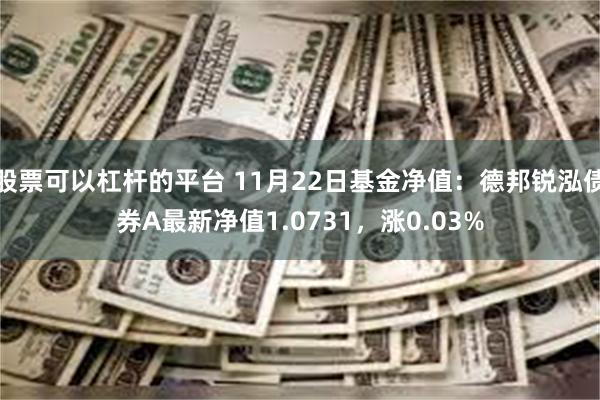 股票可以杠杆的平台 11月22日基金净值：德邦锐泓债券A最新净值1.0731，涨0.03%