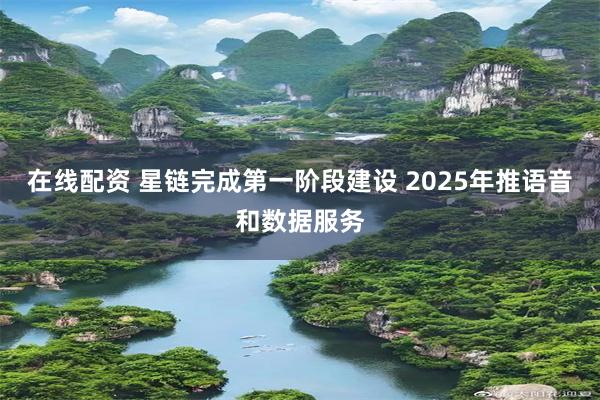 在线配资 星链完成第一阶段建设 2025年推语音和数据服务